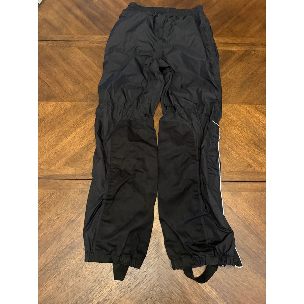 Harley-Davidson Mens Black Nylon Rain Pants Reflective Piping Size Medium